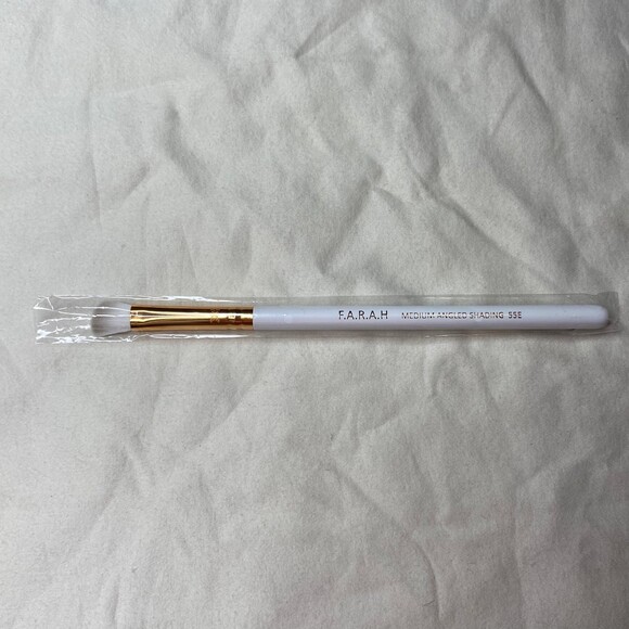 F.A.R.A.H Gold & White Eyeshadow Brush Angled Shading Brush - Picture 1 of 5